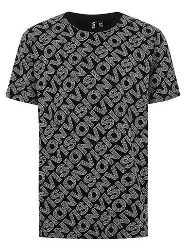 Vision Mens Vision Street Wear Black 'static' T-shirt