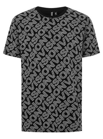 Vision Mens Vision Street Wear Black 'static' T-shirt