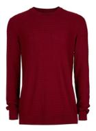 Topman Mens Burgundy Square Textured Viscose Sweater