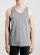 Topman Mens White Grey Marl Slim Fit Vest