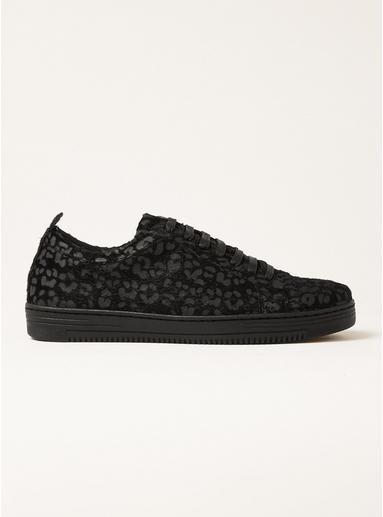 Topman Mens Multi Black Leopard Saint Sneakers