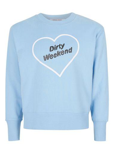 Topman Mens Topman Design Blue Dirty Weekend Sweatshirt