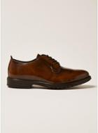 Topman Mens Brown Tan Premium Leather Orpin Derby Shoes