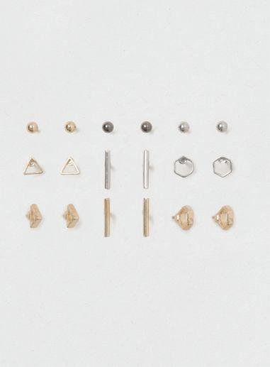 Topman Mens Metallic Mixed Earrings Pack*