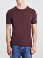 Topman Mens Burgundy Muscle Crew T-shirt