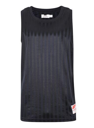 Topman Mens Navy Sports Logo Tank