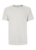 Topman Mens Mid Grey Grey Raglan Towelling T-shirt