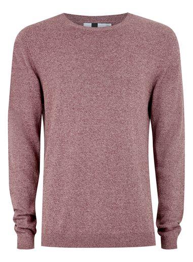 Topman Mens Purple Pink Twist Sweater