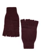 Topman Mens Plum Purple Fingerless Gloves
