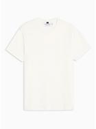 Topman Mens Cream White Short Sleeve Knitted T-shirt