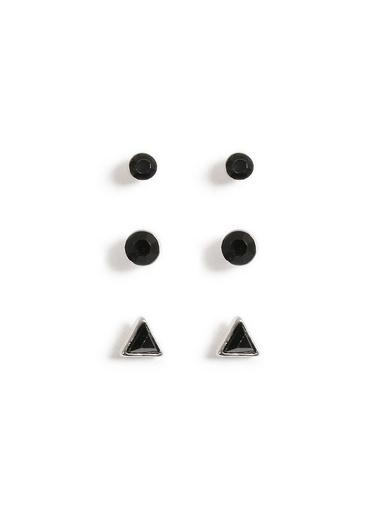 Topman Mens Black Earring Pack