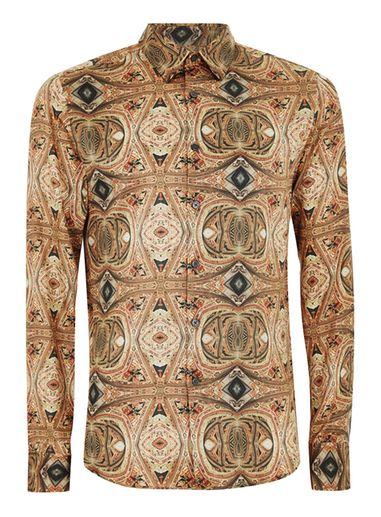 Topman Mens Multi Premium Printed Shirt