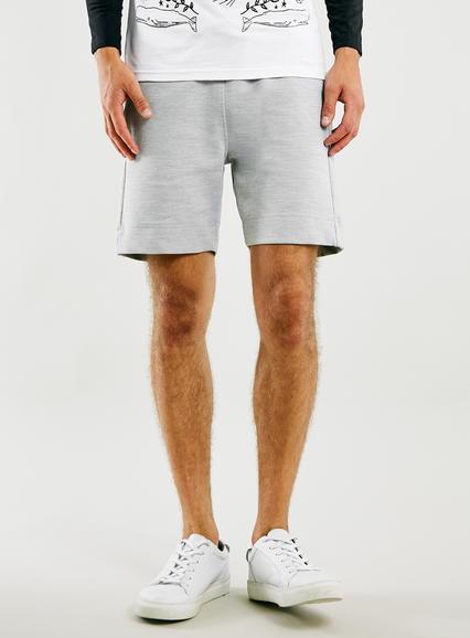 Topman Mens Grey Frost Pique Jersey Shorts