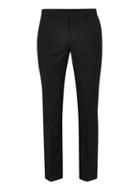 Topman Mens Black Skinny Suit Pants With Red Embroidered Badges