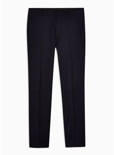 Topman Mens Navy Pin Dot Skinny Fit Suit Pants
