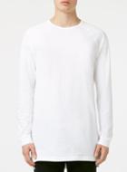 Topman Mens White Longline T-shirt