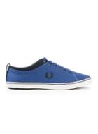 Topman Mens Blue Fred Perry Navy Canvas Sneakers