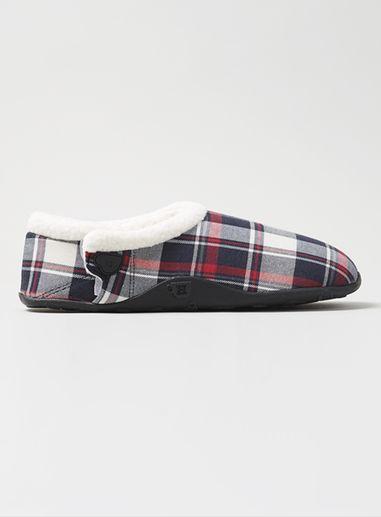 Topman Mens Blue Homeys Check Slippers