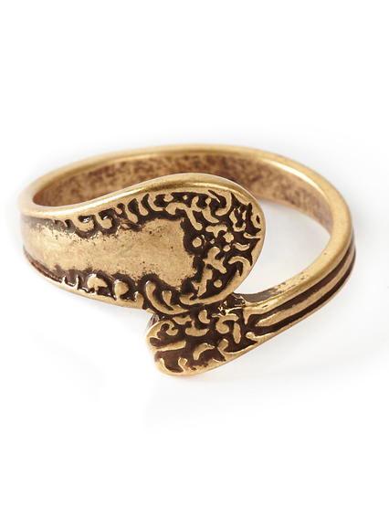 Topman Mens Metallic Engraved Worn Ring*