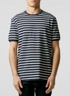 Topman Mens Blue Ltd Navy Breton Stripe T-shirt