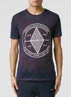 Topman Mens Blue Navy And Burgundy Divisions T-shirt