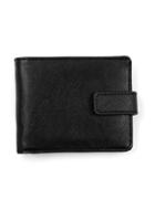 Topman Mens Black Faux Leather Fold Out Wallet