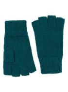 Topman Mens Blue Teal Fingerless Gloves