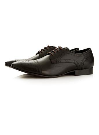 Topman 'fabio' Black Brogue Shoes