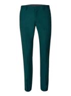 Topman Mens Green Teal Jersey Ultra Skinny Fit Suit Pants
