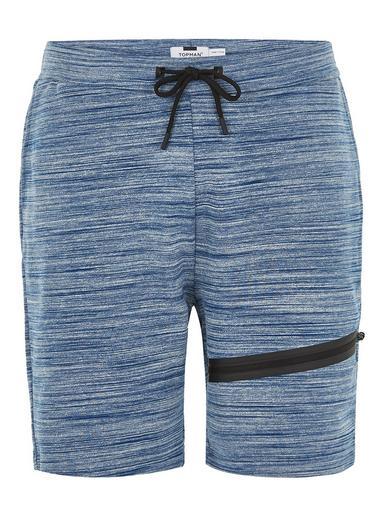 Topman Mens Blue Space Dye Technical Shorts