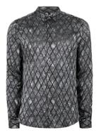 Topman Mens Black Diamond Burnout Shirt