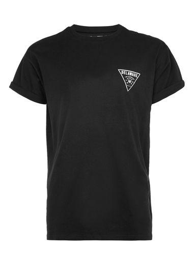 Topman Mens Black Delaware Print T-shirt