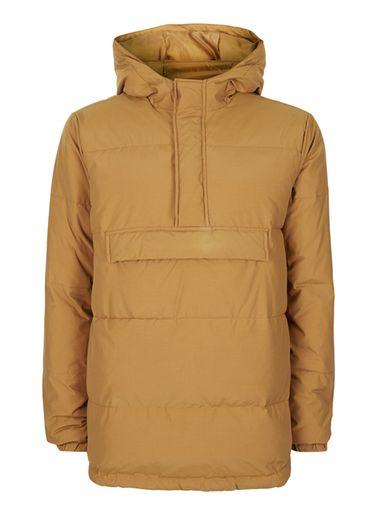 Topman Mens Yellow Mustard Overhead Puffer Jacket