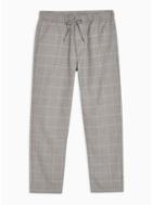 Topman Mens Grey Windowpane Relaxed Pants