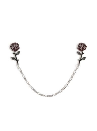 Topman Mens Multi Rose Collar Tips*