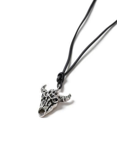 Topman Mens Black Ramskull Bolo Necklace*