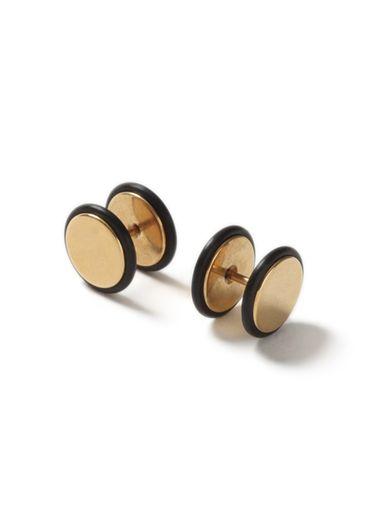 Topman Mens Gold Circle Tunnel Earrings*