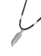 Topman Mens Silver Feather Necklace*