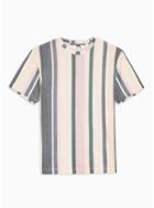 Topman Mens White Muted Pastel Stripe T-shirt