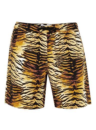 Topman Mens Pink Tiger Print Pull On Shorts