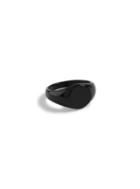 Topman Mens Black Signet Ring*