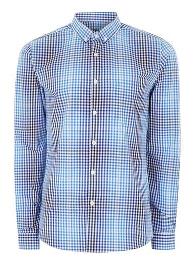 Topman Mens Multi Ombre Effect Gingham Shirt
