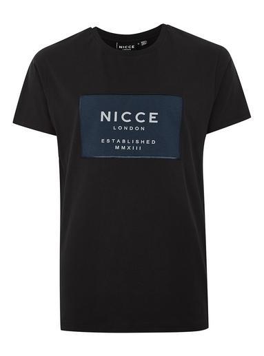 Topman Mens Nicce's Black 'est' Logo T-shirt