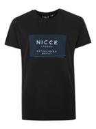 Topman Mens Nicce's Black 'est' Logo T-shirt
