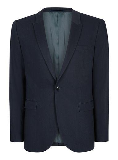 Topman Mens Blue Navy Ultra Skinny Suit Jacket