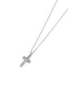Topman Mens Silver Crystal Cross Necklace*