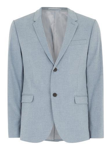 Topman Mens Light Blue Skinny Blazer