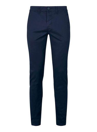 Topman Mens Navy Stretch Skinny Chinos