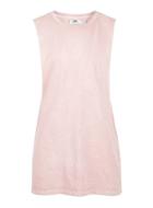 Topman Mens Washed Pink Extreme Cut Tank Top