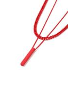 Topman Mens Red Rubber Multirow Necklace*